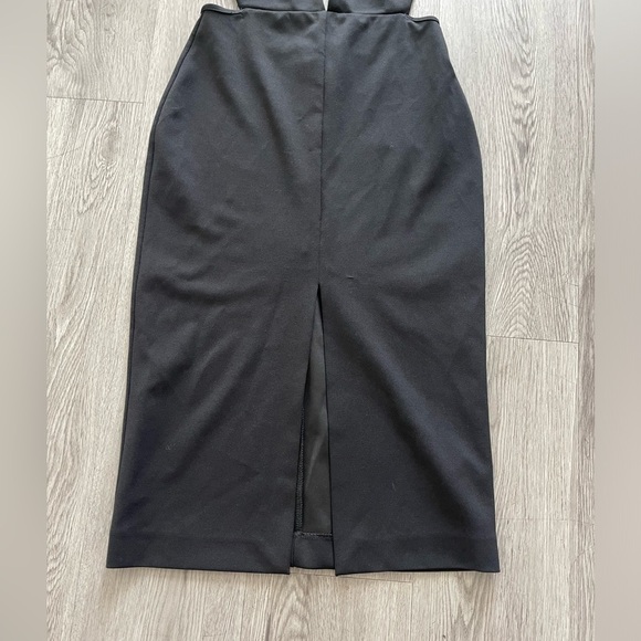 Solace London black plunge v neck midi dress size 2 - Picture 3 of 7